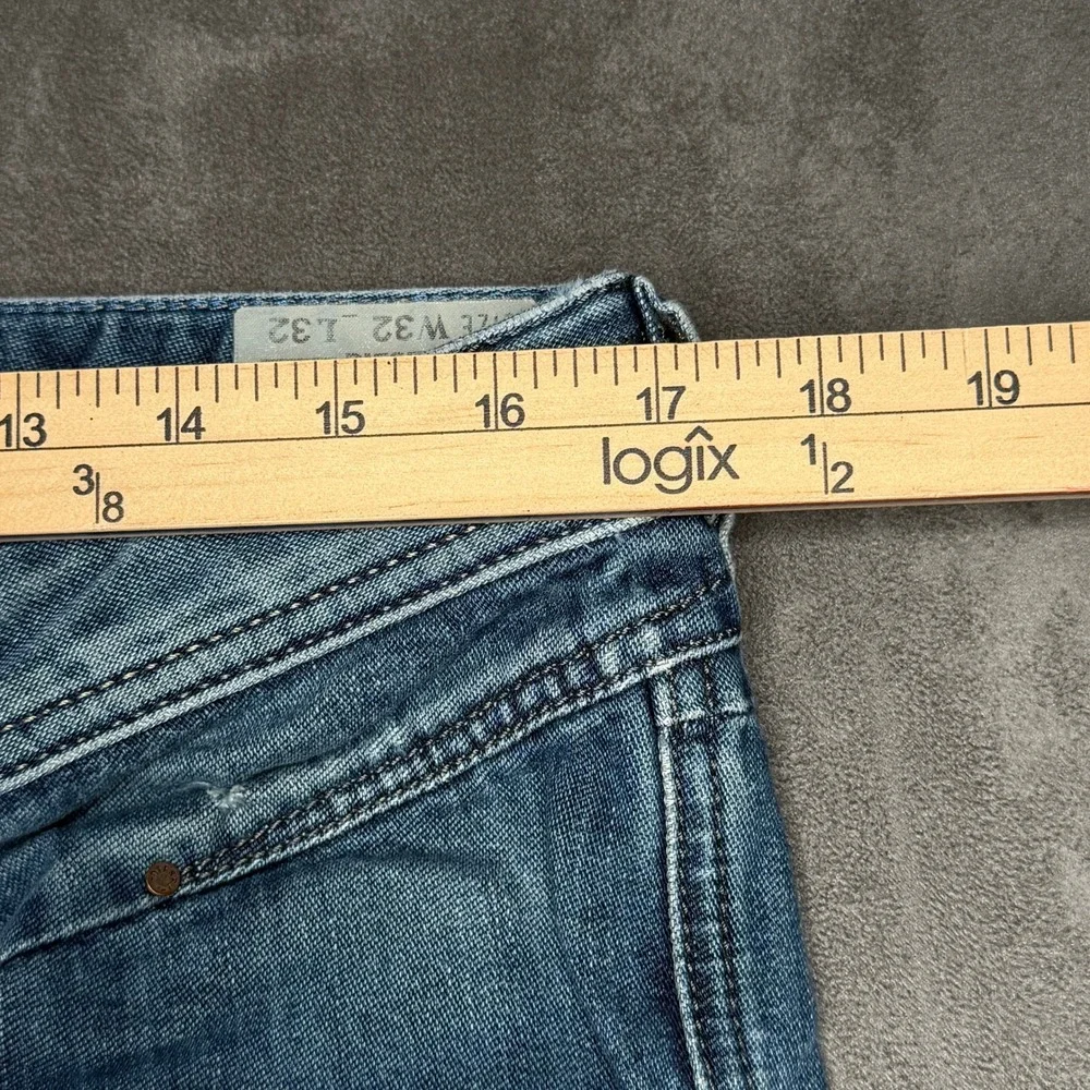 Diesel Belther Jeans Mens 32x32 Blue Regular Slim Tapered Distressed 0839K